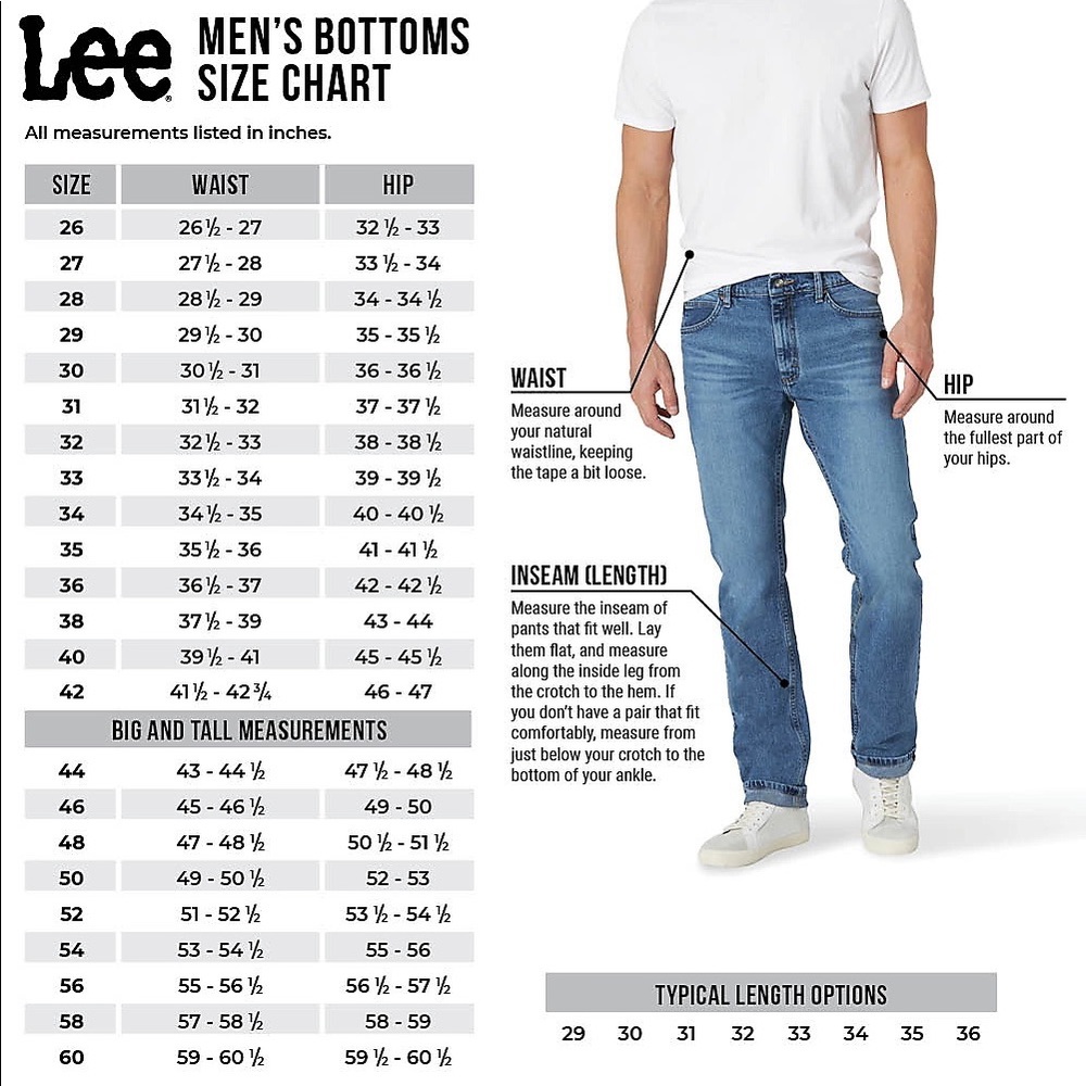 NWT Men’s Size 32 X 30 Lee Straight Leg Comfort-Stretch Jeans In Blue - Picture 12 of 12